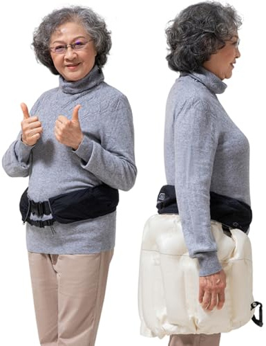 Smart Anti-Fall Belt, Lightweight Airbag for Elderly, Unisex Safety Belt with Remote Monitoring Alarm, Positioning and Sports Recording Function,XL
