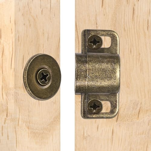 TIXIPEM 4pcs 1.4 Inch Magnetic Cabinet Door Catch Dark Gold