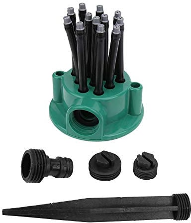 360 Degree Rotating Garden Automatic Multi Heads Sprinkler, Sprinkler Nozzle with 3 Independent Holes for Agricultural Irrigation