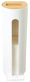 Odoukey Dispenser per dischetti di cotone in contenitori da 1 confezione Contenitore per dischetti di cotone per cosmetici a parete con coperchio