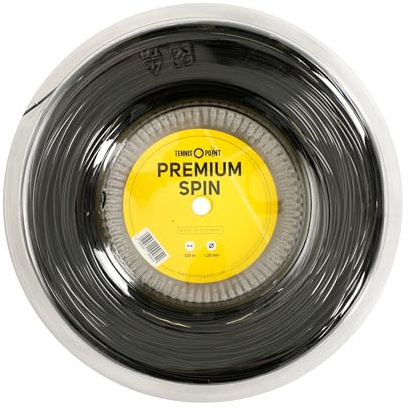 Tennis-Point Premium Spin Saitenrolle 220m Saitenstärke 1,30 schwarz