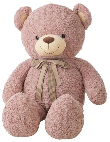 Creaciones Llopis Orso e cane di peluche gigante, 140 cm, animali di peluche grandi, vari modelli e colori (orso Co-Co rosa)
