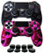 Hikfly Silikon mit Gummi-Öl-Gel-Controller Deckel Hautschutz Fall Faceplates Kits für Sony Playstation 4 PS4 / PS4 Slim / PS4 Pro Controller Videospiele(Grau,Pfirsich)