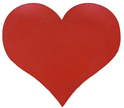 10er Pack - Magnetherzen für das Auto - Auto Schmuck für Hochzeit oder Valentinstag (Rot matt)