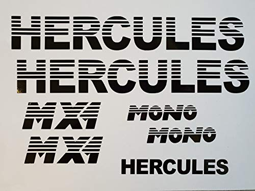 SUPERSTICKI Hercules MX1 Mono Set ca 30cm Motorrad Aufkleber Bike Auto Racing Tuning aus Hochleistungsfolie Aufkleber Autoaufkleber Tuningaufkleber Hochleistungsfolie für alle glatten Fläch