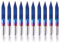 SainSmart Genmitsu 10Pcs Nano Blue Coat Bits per l'incisione del mantello, 30 gradi 0.1mm punta 0.1mm 1/8 gambo conico a V-Bit