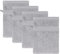 Class Home Collection Waschhandschuhe 16x21 cm | Frottee Waschlappen Set | 4er Waschhandschuh | 500 g/m² | 100% Baumwolle | Silber
