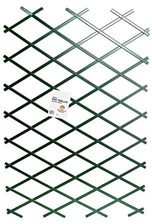 RUDDINGS WOOD Green Expanding PVC Garden Trellis 200cm x 100cm Plastic Wall Expandable Climbing Plant Support Trellises