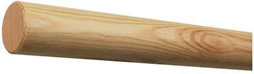 TIBU Kiefer Handlauf lackiert Ø 42 mm mit bearbeiteten Enden ohne Handlaufhalter Länge: 500 mm / 50 cm / 0,5 m Endstück: gefast