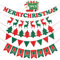 Weihnachts girlande deko banner weihnachten rot zum hängen weihnachtsdeko banner set bunting mit perfekt für weihnachtsdeko haus & weihnachtsfeier - deko häuser weihnachten