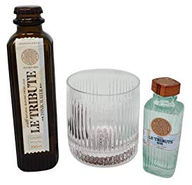 Le Tribute Geschenkset mit Le Tribute Gin 0,05 ´+ Le Tribute Tonic 0,2 und Le Tribute Tumbler
