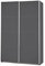 Rauch Möbel Caracas Schrank Kleiderschrank Schwebetürenschrank, Grau metallic, Schwarz, 2-trg., inkl. Zubehörpaket Basic 2 Kleiderstangen, 2 Einlegeböden, BxHxT 136x210x62 cm
