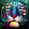 Puzzle 5000 Teile - Jigsaw Puzzle für Erwachsene - Buntes Puzzle 5000 Teile Erwachsene, Motiv: Bunter Tiger, 5000 Teile Puzzle, Puzzle Erwachsene 5000 Teile, Puzzel,5000 Puzzle-61.61x41.53 Zoll (156.