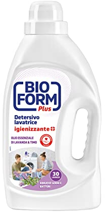 Bioform Plus Detersivo Lavatrice Igienizzante Olio essenziale Lavanda & Timo, 1625 ml, 1 pezzo