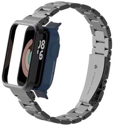 T-BLUER Bracelet de Rechange Compatible avec Xiaomi Mi Watch Lite/Redmi Watch - en Acier Inoxydable pour Fitness Tracker