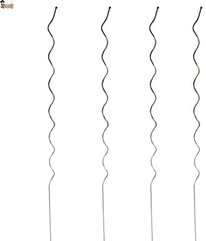 BricoLoco.com 4 uds. Tutor caña Espiral Soporte Plantas. Varilla Especial para entutorar Tomates, tomateras, trepadoras. Maceta o huerto. 1,80 Metros de Altura. (4)
