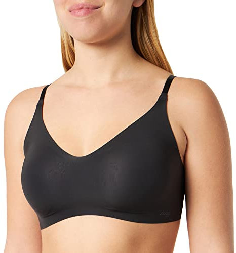 Sloggi Women's Zero Microfibre 2.0 H Bralette Bustier, Black, XS