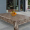 laro Wachstuch-Tischdecke Abwaschbar Garten-Tischdecke Wachstischdecke PVC Plastik-Tischdecken Eckig Meterware Wasserabweisend Abwischbar AQ, Muster:Braun Beige Blätter geprägt, Größe:130x160