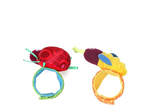 Toddmomy Kinderspielzeug 2 Rasselspielzeug für Kleinkinder – Armband Säuglinge für Rasseln Glöckchen Neugeborene –/– Monate Säugling Baby Armkomfort/Handgelenk Babygeschenke