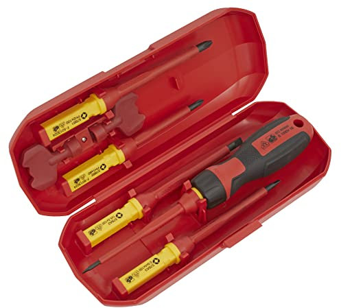 Sealey Interchangeable Screwdriver Set, 8pc - VDE Approved - AK61280