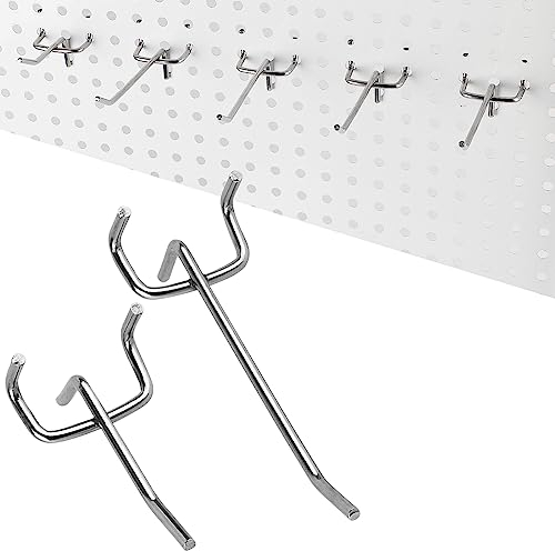 efuturetime 100 x Ganci Pannello Portautensili, Ganci per Pannelli Forati, Pegboard Hooks, Ganci per Pannelli Forato Lunghezza 5 e 10 cm per Cucine, Supermercati, Scaffalature per Attrezzi