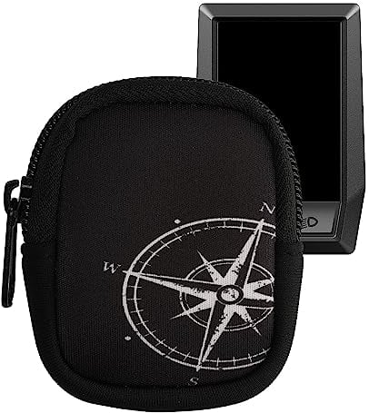 kwmobile Tasche kompatibel mit Bosch Kiox/Kiox 300 - Bike GPS Hülle Kompass Vintage Weiß Schwarz
