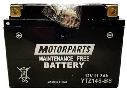BATTERIA MOTORPARTS MINARELLI YTZ14S-BS 12V 11,2 AH COMPATIBILE CON BMW R 1200 GS LC CAST WHEEL ABS 1200 2013 > 2013 SPECIFICA MOTO SCOOTER COMPLETA SENZA MANUTENZIONE