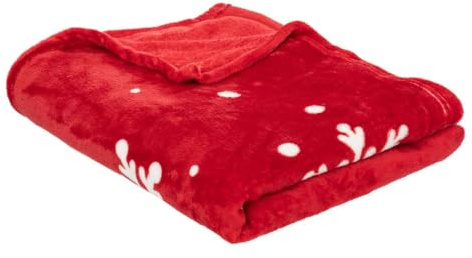 ATMOSPHERA CREATEUR D'INTERIEUR Plaid rot Merry Christmas 130 נ180 cm