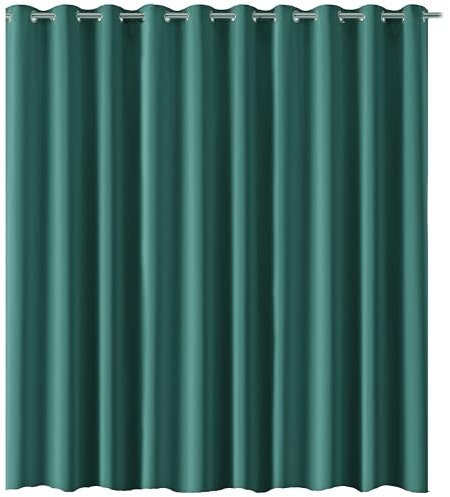 Cleanlevel EST 2016 Vorhänge Vorhang Gardine Verdunkelungsvorhang Vorhang Gardinen Übergröße mit Ösen Ösengardine Thermovorhang Blickdicht 300cm (B) x 245 (L) (Petrol Öse)
