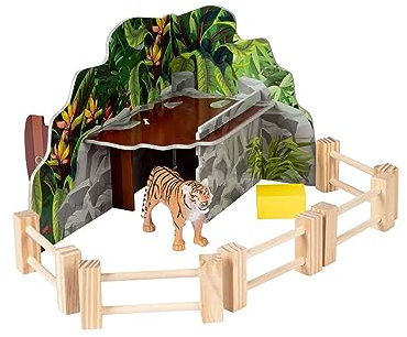 Playtive Spieltiere Set Spielzeug Tiere Rollenspiel (Tigergehege)
