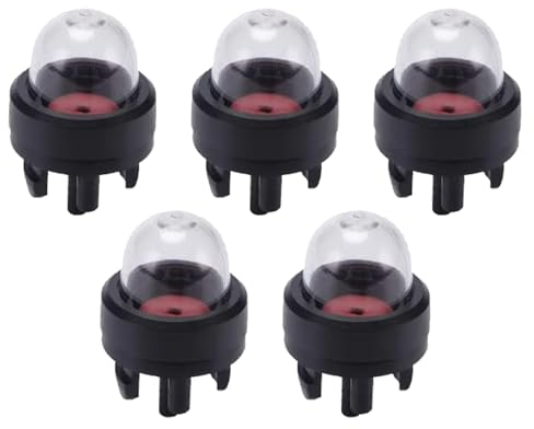 GNAUMORE Pompa per Bulbo di Innesco a Scatto,Snap-in Carburatore Primer Bulb,Lampadina Primer,Carburatore Primer Bulb,Benzina Strimmer Primer Pompa per Motosega Tosaerba Decespugliatore Adatto 5PC