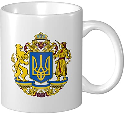 Bürotasse 330Ml Wappen Der Ukraine Tasse Lustig Motivtasse Unisize Kaffee Tasse Für Büro, Geschenk, Freundin
