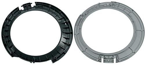 LUTH Premium Profi Parts Anillo de puerta interior compatible con Siemens 00741502 gris negro juego de 2 para lavadora lavadora secadora