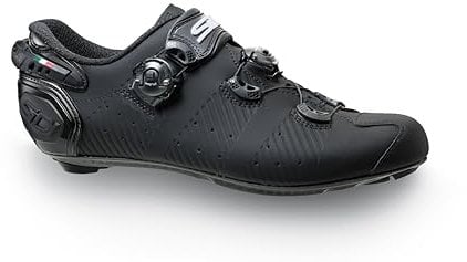 Sidi Fahrradschuhe, professionelle Herren-Rennradschuhe, Draht 2S, verstellbare Ferse, innovatives Verschlusssystem, belüftete Karbonsohle, Schwarz, 9.5