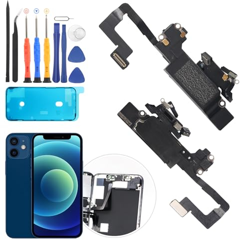 RongZy Altoparlante Auricolare di Ricambio Compatibile con iPhone 12 Mini Altoparlante Anteriore Sensore Cavo Flessibile, con Strumenti