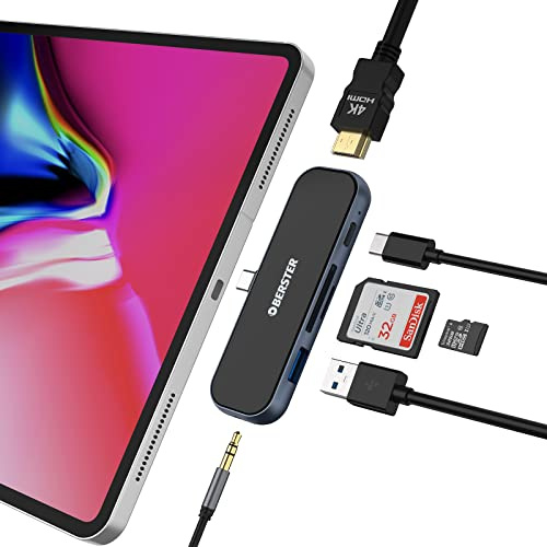 USB HUB, USB C Adapter HUB mit 4K HDMI, USB 3.0, Typ C PD, SD/TF Kartenlesern und Audio Buchse, kompatibel mit Tablets, Laptops, Windows, MacBook