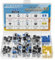 AUKENIEN 10 Wert 112 Stück DPDT Selbstverriegelnden Drucktastenschalter und Taktile Verriegelung Sortiment Kit 6 Pin Mikro 5,8X5,8MM 7X7MM 8X8MM 8,5X8,5MM mit Knopfkappe
