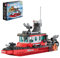 Mould King 10082 City Klemmbausteine Schiff Fischerboot Bausteine Schiff Spielzeug Feuerwehr Segelschiff Modell mit Wasserkanone Schiffbausatz Kompatibel Mit Andere Marke(315 Teile)