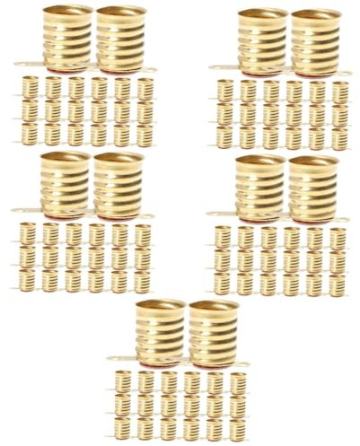 KONTONTY 250 Stk Lampenhalter e10 birne Adapter für Buckelpisten Miniaturlichter lamp holder glühbirnenfassung Licht Steckdose Lichtsteckdose für Kontrollleuchten E10-Lampensockel Kupfer