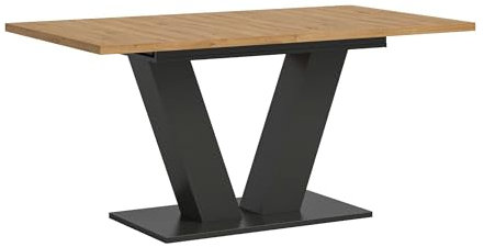 xonox.home - Esstisch Motion 150-190x76x90 cm in Artisan Eiche Nb mit V-Gestell in grau Nb - Esstisch Esszimmertisch Tisch Esszimmer - modern und funktional