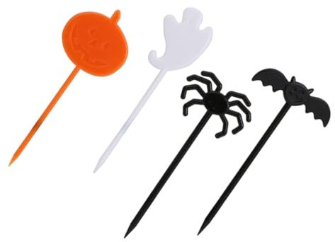 HOLIDYOYO 40stücke Teiliges Halloween Cupcake Deko Frucht Picks Mit Kürbis Und Fledermaus Für Muffins Und Snacks Party-dekoration Für Halloween-feiern