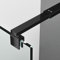 Stabilisator Haltestange Verstellbar 73-123cm Vierkantrohr Stabilisierungsstange für Duschen Duschabtrennung Glaswand Dusche Glas, Haltestange für Glasdicke 5-10 mm, Matt Schwarz
