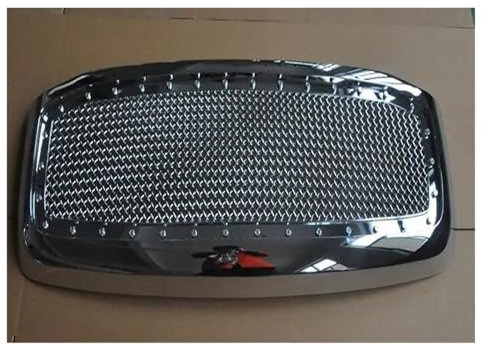 Frontgrill Für Dodge Für Ram 1500 2500 3500 2006-2009 Frontstoßstangengrill Schutzabdeckung Bolzengitter Racing Grille Wabendesign Kit Hell Kühler(Electric Ferry Black)
