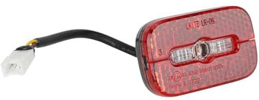 TREFAN Elektroroller-Rücklicht, Bremslicht für NIU KQi3, Kurzes Rücklichtkabel, Länge 125 mm Geeignet für Weitspannung 6–48 V Wasserdichtes Rücklicht Hinteres Kotflügellicht, LED-Rücklicht-Baugruppe