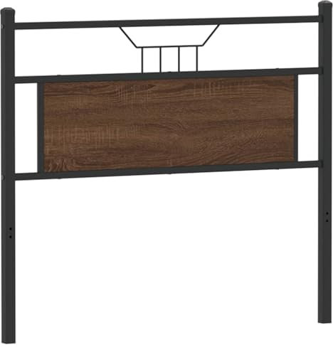 vidaXL Tête de lit chêne Marron 100 cm Bois d'ingénierie et Acier, Panneau de tête, tête de lit pour lit Simple, tête de lit Simple
