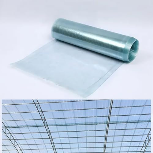 GQZJY Kunststoffplatte Rolle 0.8mm plastikplatte Dach Polycarbonatplatten transparente Folie für Solarium, Pergola, Terrasse, Pavillon, Hühnerstall im Freien(Size:1 * 10m/3.28 * 32.8ft)