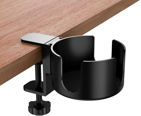 Lansls Portabotellas De Escritorio Ajustable, Portavasos De Oficina Creativo De Aleación De Aluminio, Portavasos De Escritorio Fácil De Instalar, Mesa De Oficina Soporte para Tazas