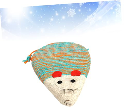 NOLITOY Buntes Katzen kratzbrett mit Mäuse Design Kreatives Kratzbrett aus Kratzfester Pappe Platzsparendes Claw Grinding Board für Katzen zur Krallenpflege und Zufällige Zufällige Farbe
