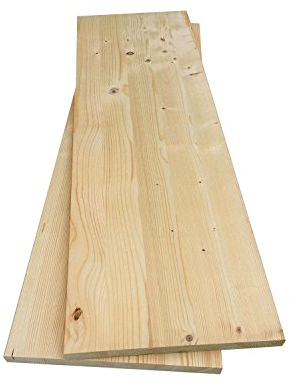 Vogelgaleria: Stabile, saubere Fichtenholz-Leimholzplatte, 80 x 20 x 1,8 cm | Ideal als Regalbretter, Regalböden, Möbelbauplatte und basteln