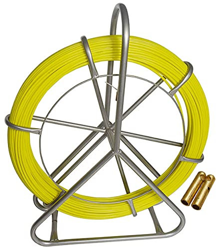 INTBUYING Fish Tape Fiberglass Wire Cable Running Rod Duct Conduit Puller 6mm